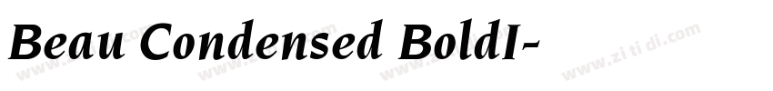 Beau Condensed BoldI字体转换